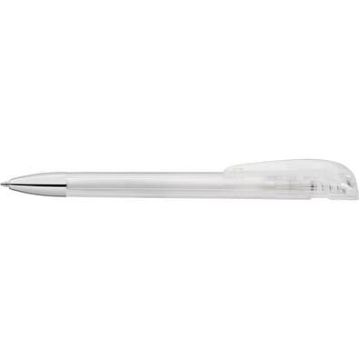 uma® Kugelschreiber YES SI transparent inkl. Metallspitze, klar