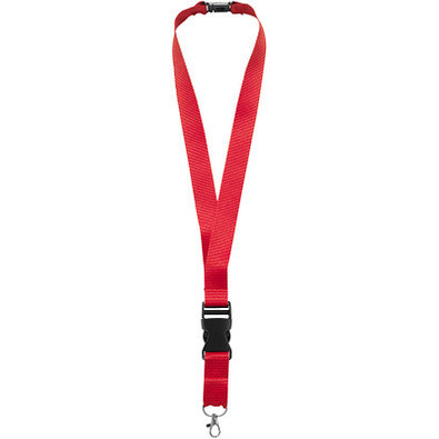 Lanyard Yogi mit abnehmbarer Schnalle, rot