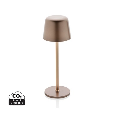 Zenic USB Tischleuchte aus RCS recyceltem Kunststoff, Bronze