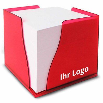 Zettelbox Curve, rot-gefrostet