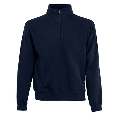 FRUIT OF THE LOOM® Unisex Sweatshirt Zip-Neck, navy, M FRUIT OF THE LOOM® Unisex Sweatshirt Zip-Neck, navy, M