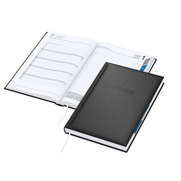 Geiger-Notes Buchkalender VIP Manager Register TivoliSoft 2026, schwarz