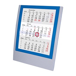 2-Jahres-Kalender Small 2026/2027, silber/blau