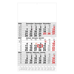 Geiger-Notes 3-Monats-Wandkalender Post 2026