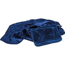 2 in 1 Kuscheldecke mit Kissen, dunkelblau