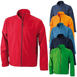 JAMES & NICHOLSON Unisex Softshell-Funktionsjacke, grün, XL