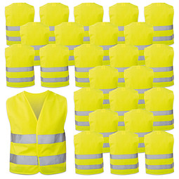 Werbe-Sparset Kinder-Sicherheitsweste, 60-tlg., Gelb, Inkl. Druck