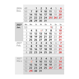 4-Monats-Ersatzkalendarium, 2-Jahre, 2026/2027