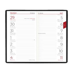 Taschenplaner Moldau Soft-Touch, schwarz