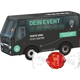 3D-Präsent Bus, Lindt LINDOR Milchkugeln, inkl. Druck