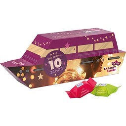 3D-Präsent Schiff, Ritter SPORT Schokowürfel, inkl. Druck