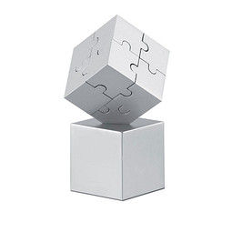 3D-Puzzle KUBZLE, Mattsilber