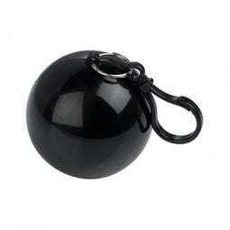 Notfallponcho im Kunststoffball, schwarz