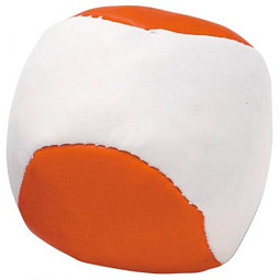 Anti-Stress-Knautsch-Ball, weiß/orange