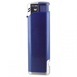 Piezo-LED-Feuerzeug, blau/metallic