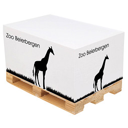 Paletten-Notizquader Recycling, mit Holzpalette