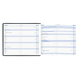 Pocketdata 2026, Leporello-Kalendarium BlueLine, dunkelblau
