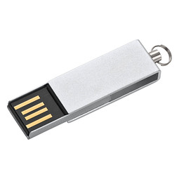 Mini-USB-Stick Swing, 4 GB, silber