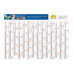 14-Monats-Wandplaner Comfort 2026, ohne Werbeaufdruck