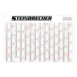 Clever-Plan-Wandplaner 2026 , abwaschbar, inkl. 1-farbigem Druck