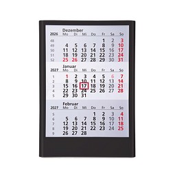 2-Jahres-Wandkalender 2026/2027, schwarz