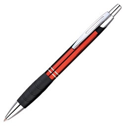 PENKO® Metall-Kugelschreiber Evergreen, blaue Mine, rot