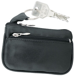 Leder-Schlüsseletui, schwarz