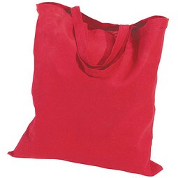 Einkaufstasche Baumwolle, kurze Henkel, rot