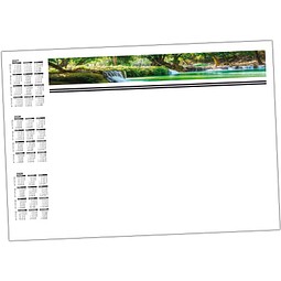 Schreibunterlage, 1-fbg. Druck, mit Kalender 2026/2027 links