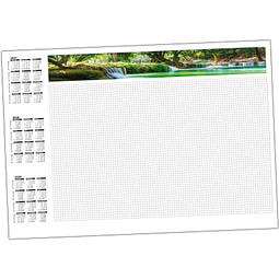 Schreibunterlage, 4-fbg. Druck, mit Kalender 2026/2027 und kariert