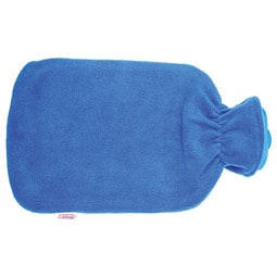 Wärmflasche mit Fleecebezug, Blau