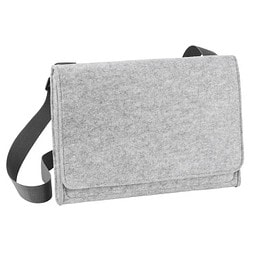Filz-Shoulderbag, hellgrau
