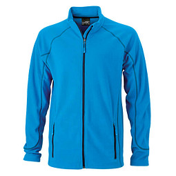 JAMES & NICHOLSON Unisex Fleecejacke, blau, L