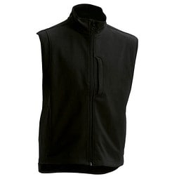 JAMES & NICHOLSON Unisex Softshell-Weste, schwarz, XXL