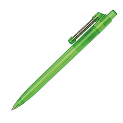 RITTER PEN Druckkugelschreiber mit Federclip Spiralo, apfelgrün/transparent