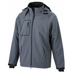 JAMES & NICHOLSON Herren Softshell-Jacke, grau, L