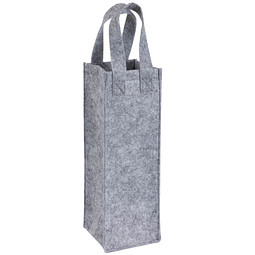 Flaschentasche aus Filz, grau