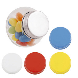 Mini-Bonbonglas mit Jelly Beans, silber