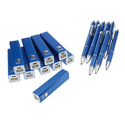 Werbe-Sparset Touch & Load, 60-tlg., inkl. Gravur, blau