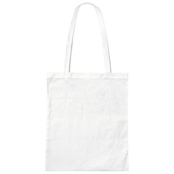 Einkaufstasche Baumwolle, lange Henkel, weiß