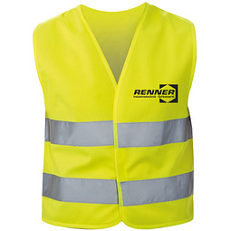 Kinder-Sicherheitswarnweste, neongelb mit Reflektorstreifen