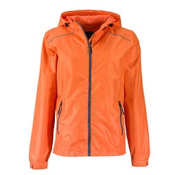 JAMES & NICHOLSON Damen Regenjacke Basic, orange, L