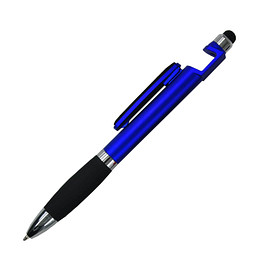 Kugelschreiber 4in1 Santiago, blaue Mine, blau-metallic