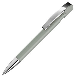 uma® Druckkugelschreiber SkyGum, blaue Mine, grau