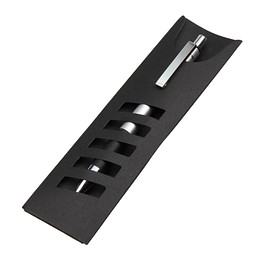 Kugelschreiber Papp-Stecketui, schwarz