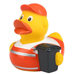 Schnabels® Bade-Ente Müllmann, gelb/orange