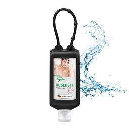 Duschgel, inkl. Druck auf Body Label, Bumper 50 ml, schwarz