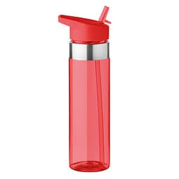 Trinkflasche Trend, 650 ml, rot/transparent