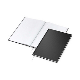 Geiger-Notes Notizbuch, DIN A4, kariert, schwarz-matt