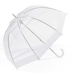 Stockschirm Dome Shape, Weiße Bordüre